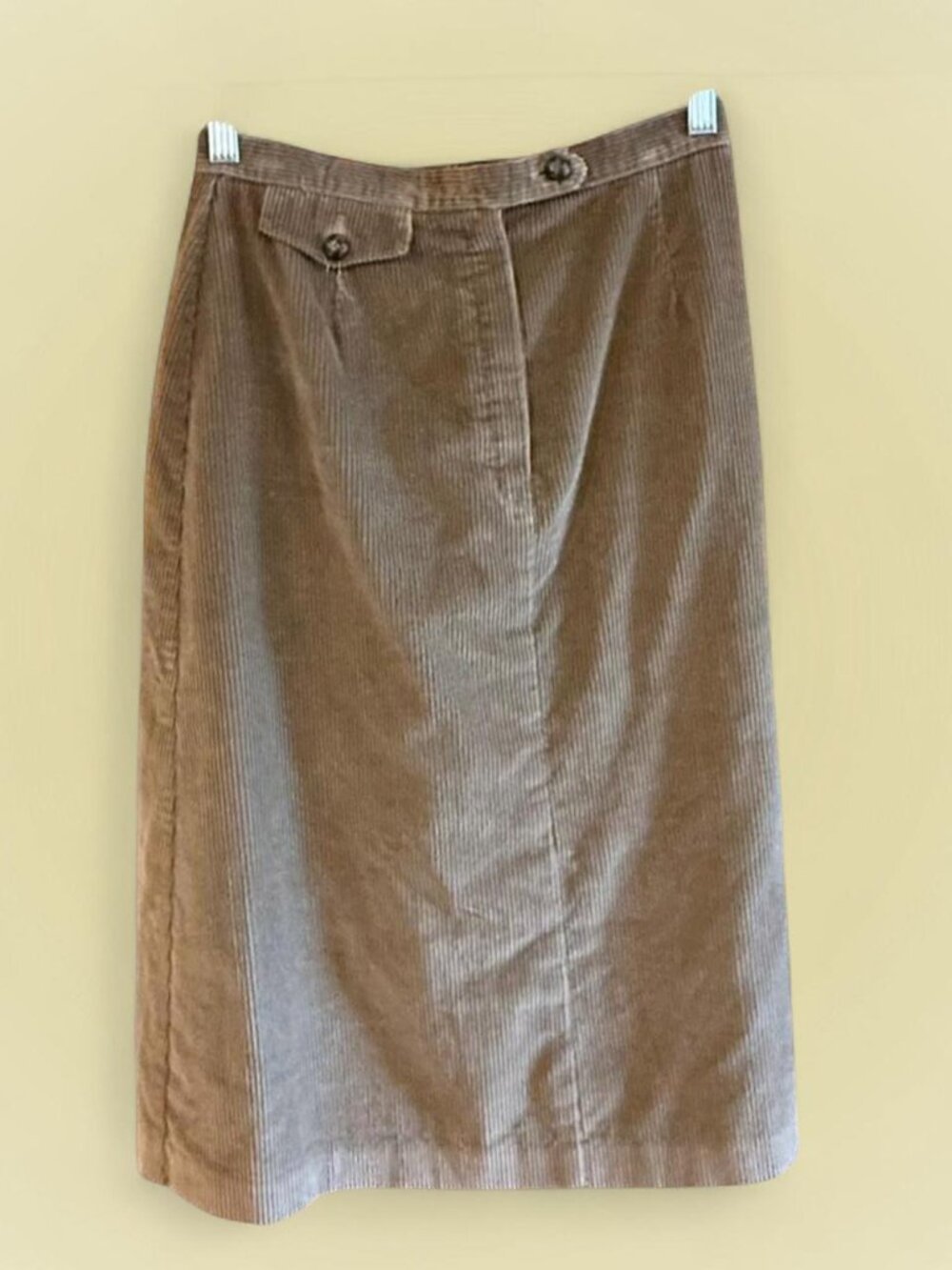 VTG Brown corduroy midi skirt